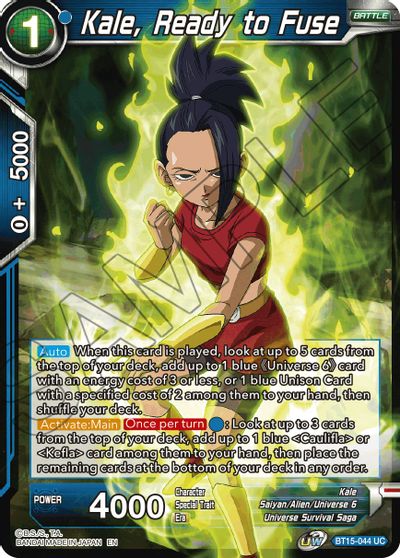 Kale, lista para fusionarse (BT15-044) [Duelo de Saiyans] 