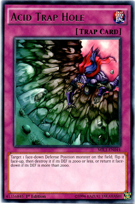 yugioh trap hole cards Acid Trap Hole [MIL1-EN044] Rare
