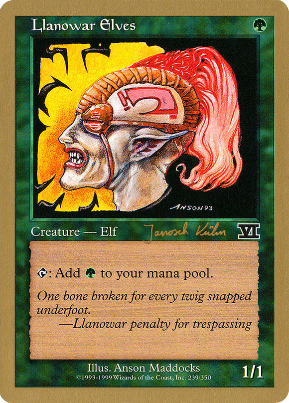 Llanowar Elves (Janosch Kuhn) [World Championship Decks 2000] 
