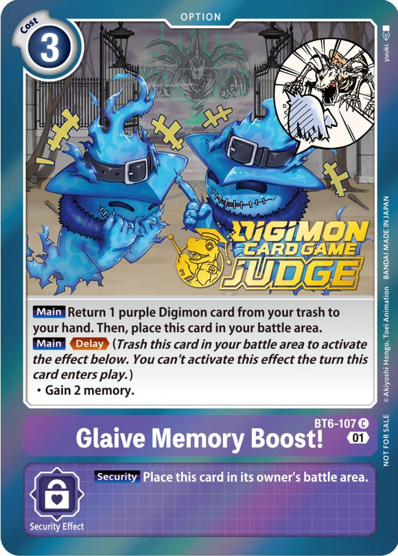 ¡Mejora de memoria de Glaive! [BT6-107] (Paquete de juez 3) [Promociones de Double Diamond] 