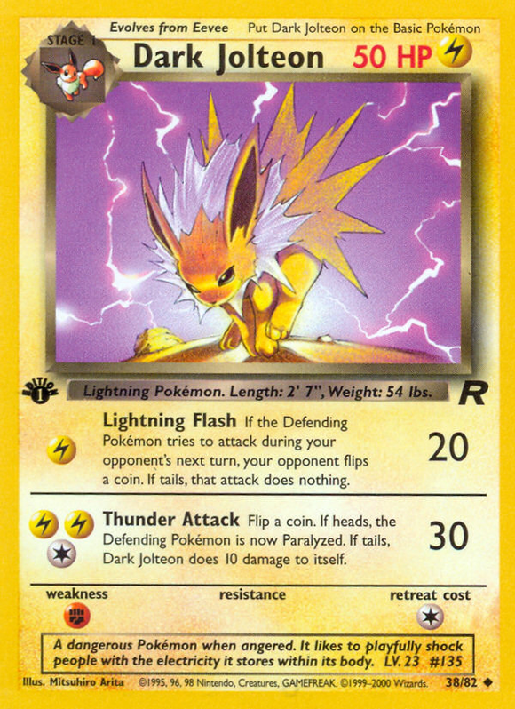 Jolteon oscuro (38/82) [Equipo Rocket 1.ª edición] 