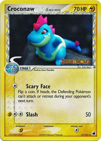 Croconaw (27/101) (Especie Delta) (Estampado) [EX: Dragon Frontiers] 