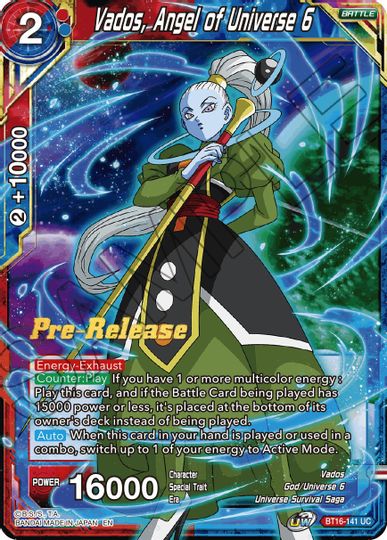 Vados, Ángel del Universo 6 (BT16-141) [Promociones de prelanzamiento de Realm of the Gods] 