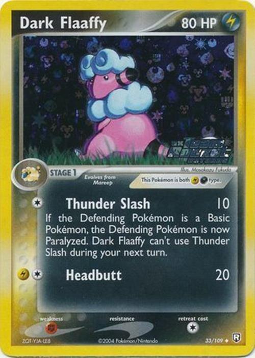 flaaffy pokemon card Dark Flaaffy (33/109) (Stamped) [EX: Team Rocket Returns]