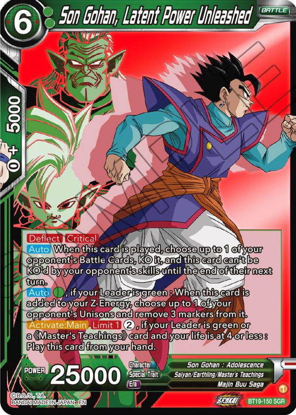 Son Gohan, Poder Latente Desatado (BT19-150) [Ambición del Luchador] 