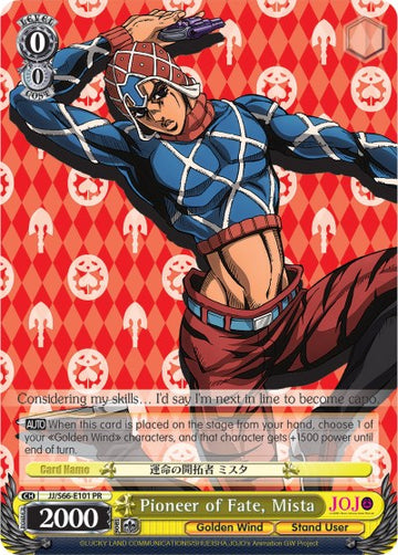 Pioneer of Fate, Mista (JJ/S66-E101 PR) [JoJo's Bizarre Adventure: Golden Wind] - 0