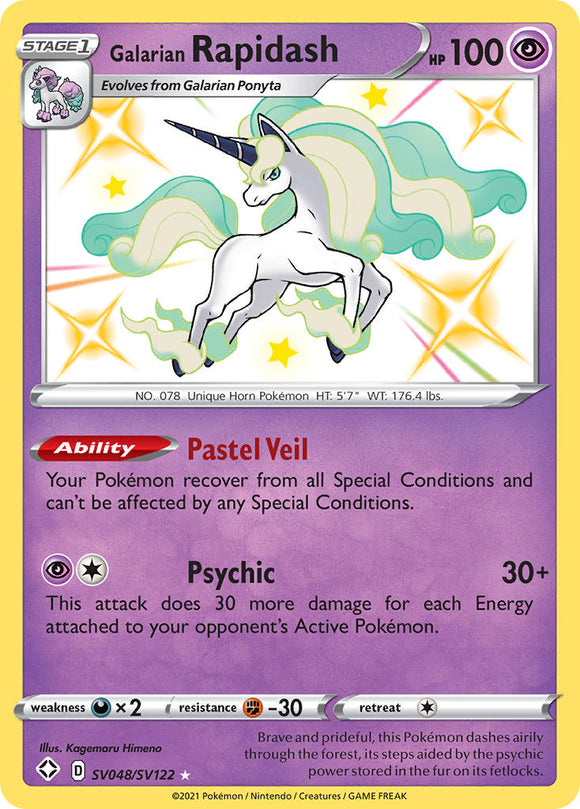 Rapidash de Galar (SV048/SV122) [Espada y escudo: Destinos brillantes] 