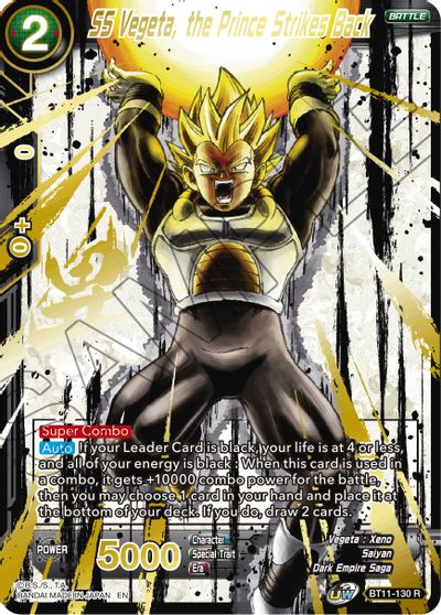 SS Vegeta, el Príncipe Contraataca (Arte Alternativo) (BT11-130) [Set Especial Aniversario 2021] 