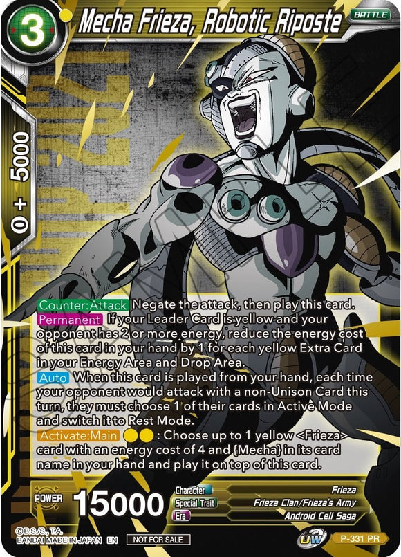 Mecha Frieza, Robótica Riposte (Sello dorado) (P-331) [Tarjetas de promoción de torneos] 