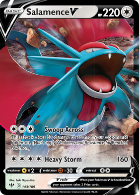 Salamence V (143/189) [Espada y escudo: oscuridad en llamas] 
