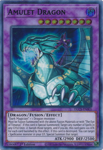 Amuleto Dragón (Verde) [DLCS-EN005] Ultra Raro 