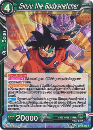 Ginyu, el ladrón de cuerpos (BT10-077) [El ascenso del guerrero Unison] 