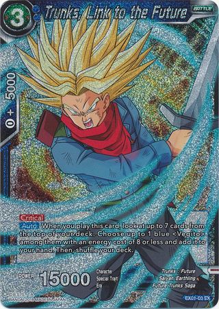 Trunks, Link al futuro (Foil) (EX01-03) [Mighty Heroes] 