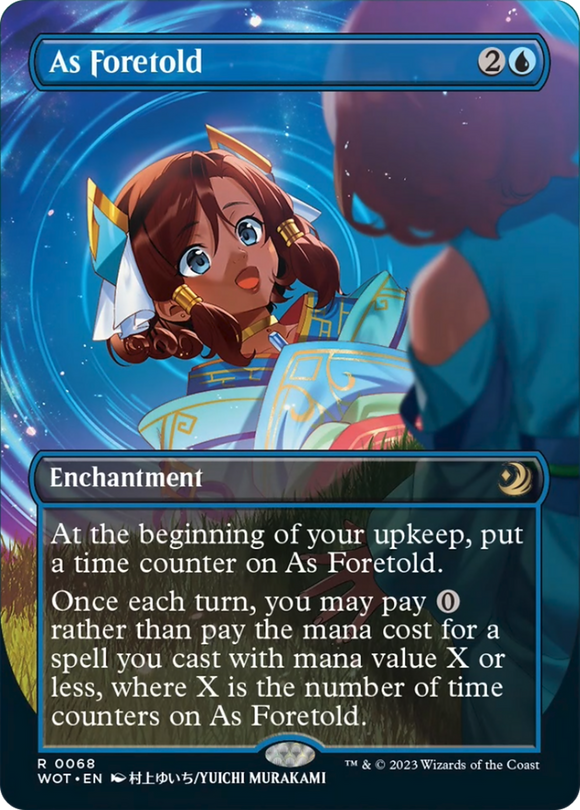 Como se predijo (Anime sin bordes) (confeti de aluminio) [Wilds of Eldraine: Enchanting Tales] 