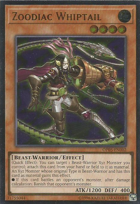 Zoodiac Whiptail [OP05-EN002] Último ejemplar raro 