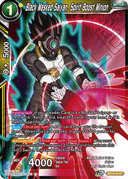 Saiyan enmascarado negro, esbirro potenciador del espíritu (mazo inicial: Darkness Reborn) (SD16-05) [Cross Spirits] 