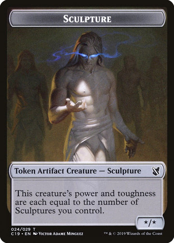 Bird (002) // Sculpture Double-Sided Token [Commander 2019 Tokens] - 0