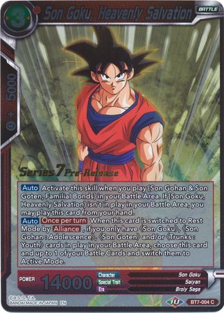 Son Goku, Salvación Celestial (BT7-004_PR) [Promociones de prelanzamiento de El Asalto de los Saiyajin] 
