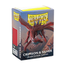 Dragon Shield: Standard 100ct Sleeves - Crimson & Silver (Dual Matte)-4