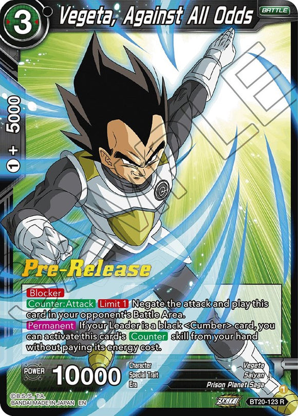 Vegeta, contra todo pronóstico (BT20-123) [Promociones de prelanzamiento de Power Absorbed] 
