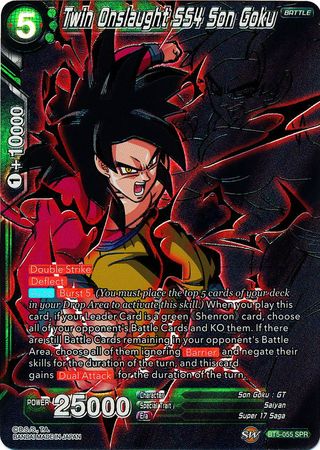 Twin Onslaught SS4 Son Goku (SPR) (BT5-055) [Renacimiento milagroso] 