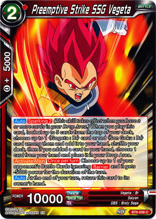 Golpe preventivo SSG Vegeta (BT6-008) [Reyes destructores] 