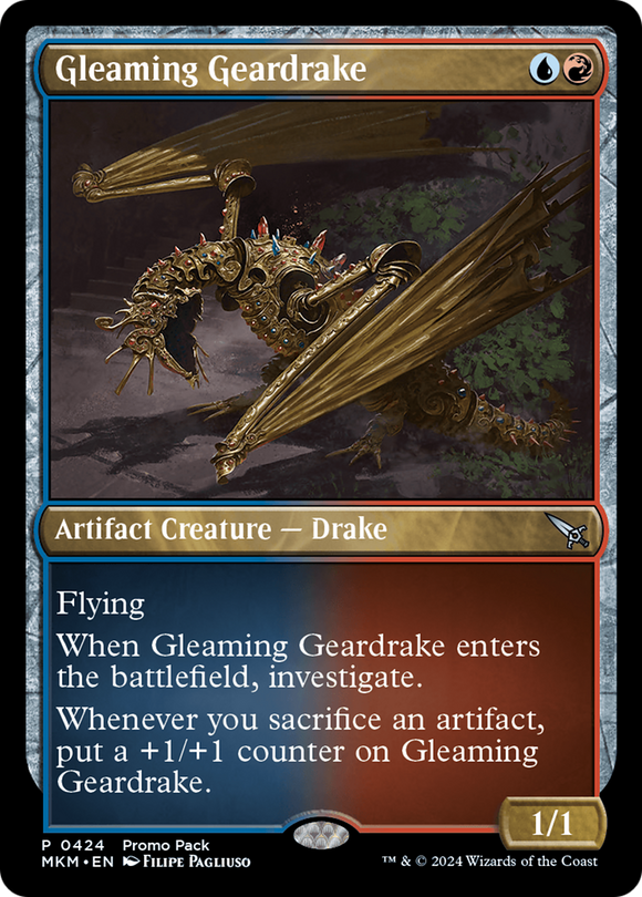 Gleaming Geardrake (paquete promocional) [Promociones de Asesinatos en la Mansión Karlov] 