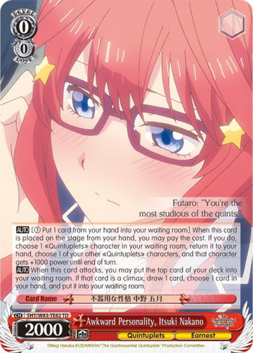 Personalidad extraña, Itsuki Nakano (5HY/W83-TE82 TD) [Las quintillizas por excelencia] 