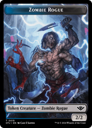 Zombie Rogue // Plot Double-Sided Token [Outlaws of Thunder Junction Tokens]-1
