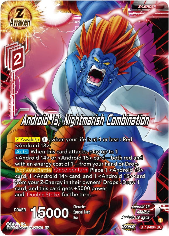 Androide 13, Combinación de pesadilla (BT19-004) [Ambición del luchador] 