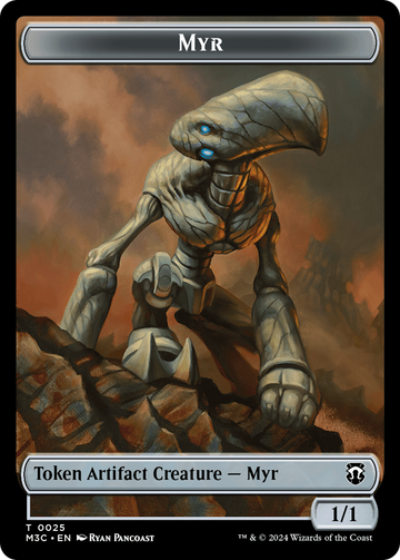 Construct (Ripple Foil) // Myr Double-Sided Token [Modern Horizons 3 Commander Tokens] - 0