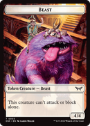 Beast // Manifest Double-Sided Token [Duskmourn: House of Horror Tokens]-1