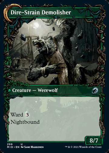Burly Breaker // Dire-Strain Demolisher (Showcase Equinox) [Innistrad: Midnight Hunt] - 0