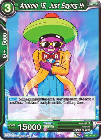 Androide 15, solo te digo hola (BT3-074) [Mundos cruzados] 