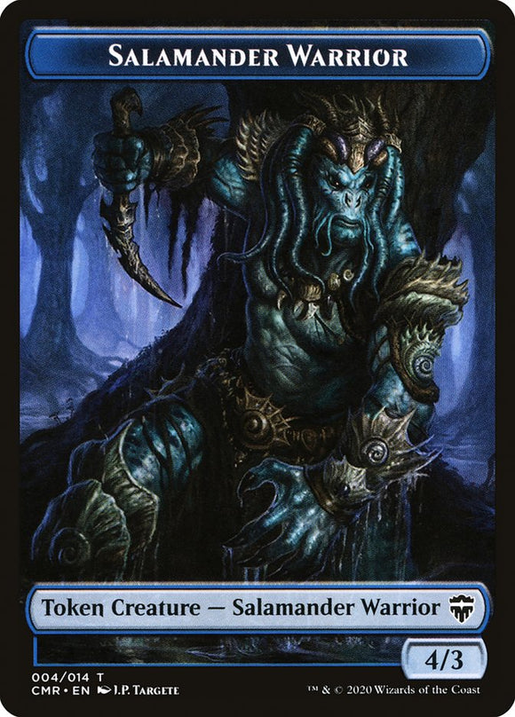 Ficha de doble cara de guerrero salamandra // Ángel [Fichas de leyendas de Commander] 
