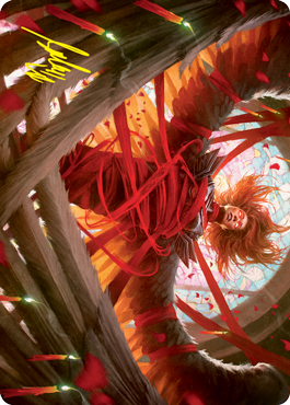 Tarjeta de arte de Encarcelamiento de Sigarda (firma estampada en oro) [Serie de arte de Innistrad: Crimson Vow] 