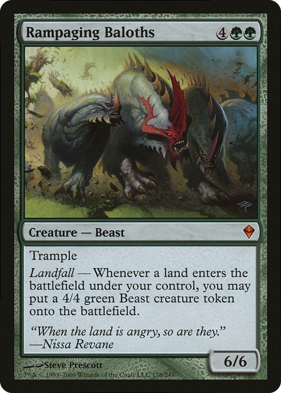 Baloths arrasadores (Zendikar) (de gran tamaño) [Cartas de gran tamaño] 