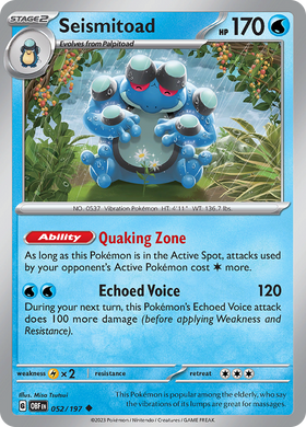 Seismitoad (052/197) [Scarlet &amp; Violet: Llamas de obsidiana] 