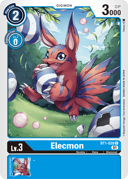 Elecmon [BT1-028] (Arte alternativo) [Mazo inicial: Ulforce Veedramon] 