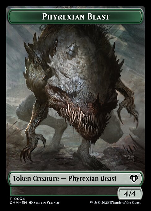 Ficha de doble cara de Eldrazi Scion // Phyrexian Beast [Fichas de Commander Masters] 