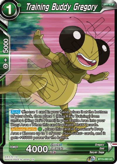 Compañero de entrenamiento Gregory (BT15-083) [Duelo de Saiyans] 