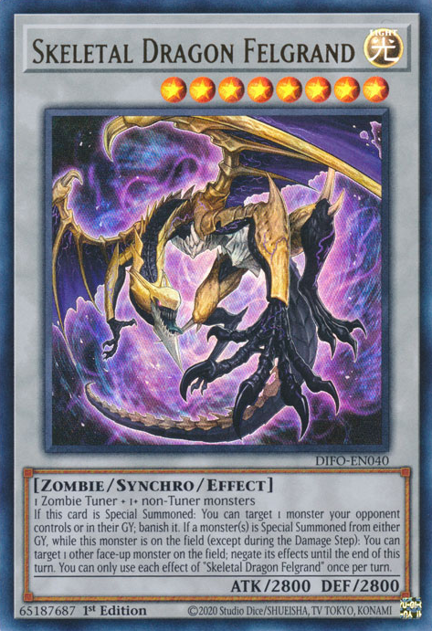 Dragón esquelético Felgrand [DIFO-EN040] Ultra raro 
