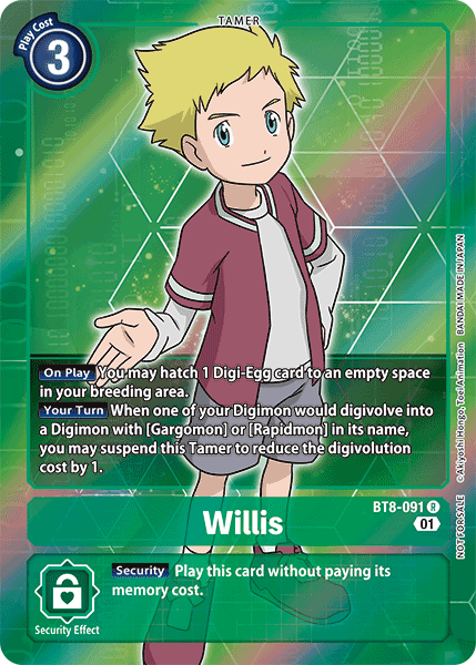 Willis [BT8-091] (Arte alternativo - Box Topper) [Nuevo despertar] 
