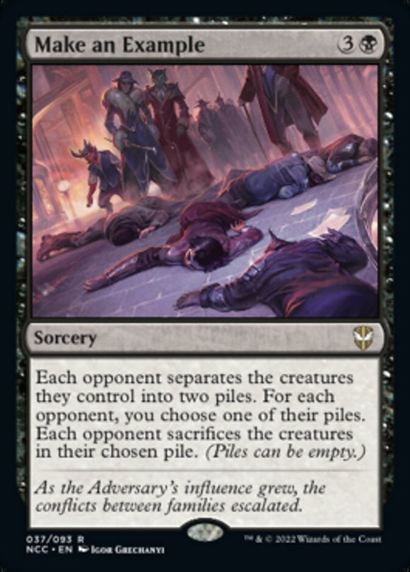 Dar un ejemplo [Calles de New Capenna Commander] 