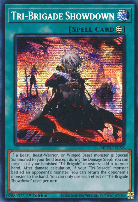 Tri-Brigade Showdown [MP23-EN198] Prismatic Secreto Raro 
