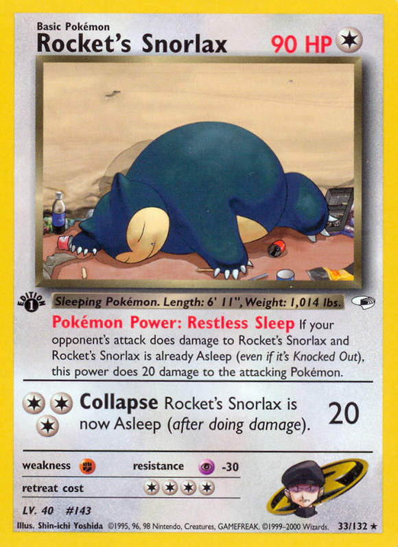 Snorlax de Rocket (33/132) [Héroes del gimnasio 1.ª edición] 
