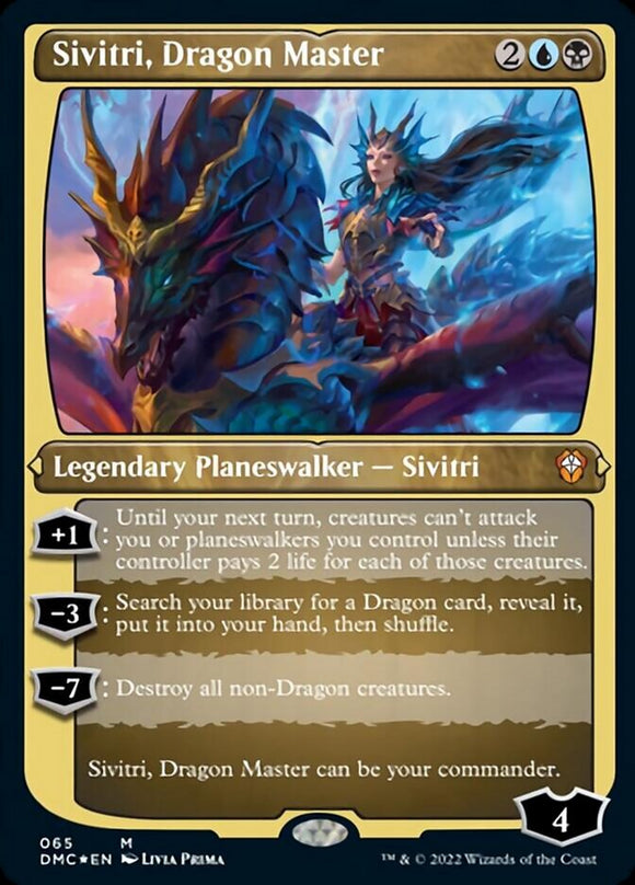 Sivitri, maestra de dragones (lámina grabada) [Comandante unida de Dominaria] 