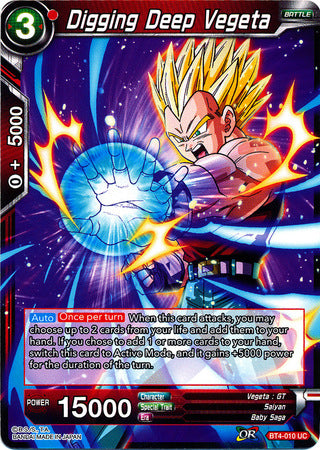 Vegeta cavando profundamente (BT4-010) [Guerra colosal] 