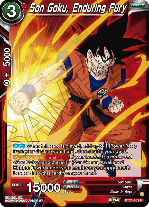 Son Goku, Furia Perdurable (BT21-009) [Resurgimiento Salvaje] 