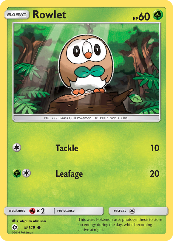 Rowlet (9/149) [Sol y Luna: Colección básica] 